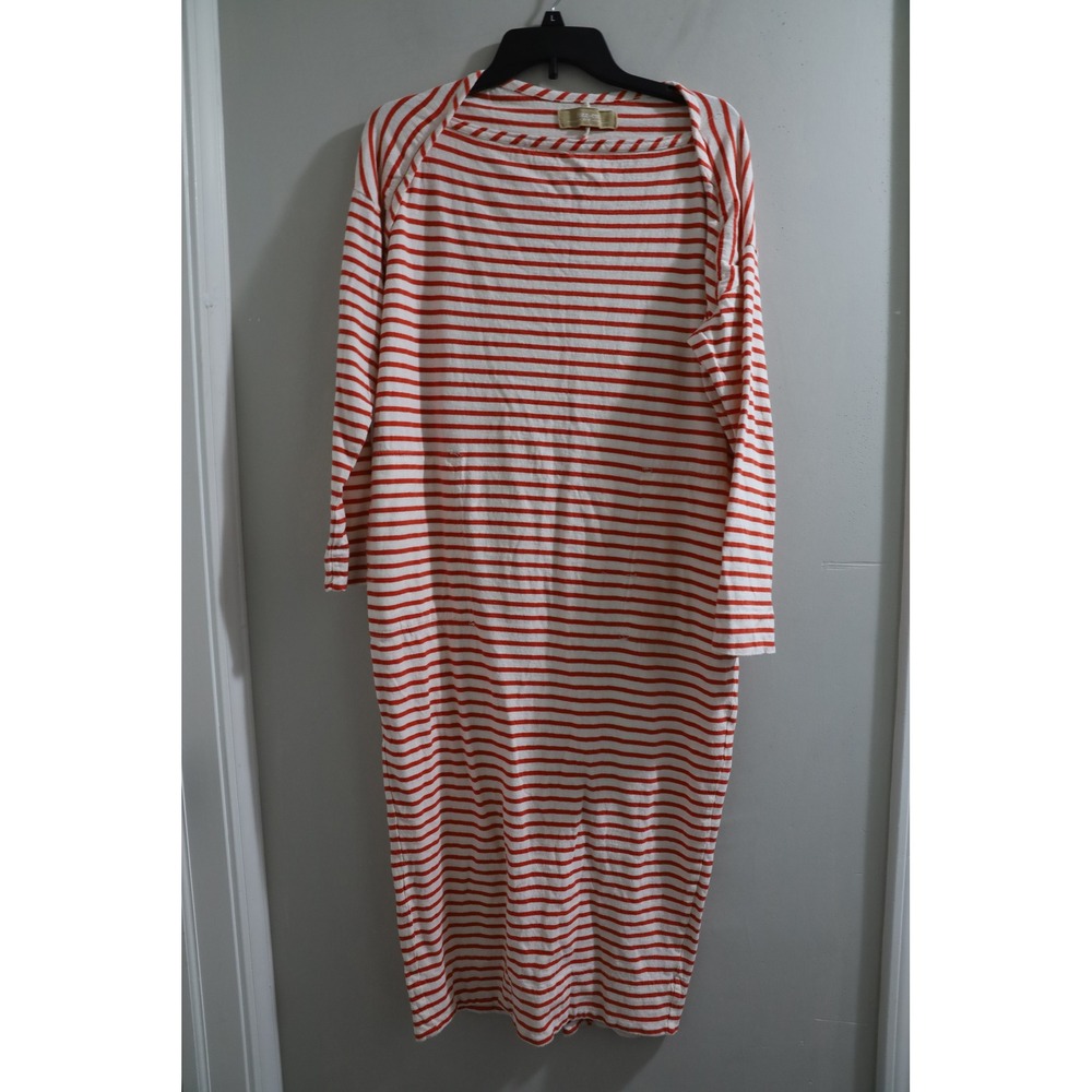 FREE PEOPLE Free Est Maxi Dress XS Striped Red White Long Sleeve Casual Everyday
